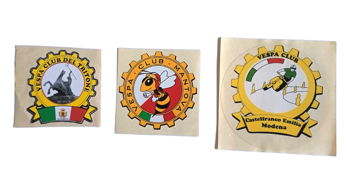 Set 3 stickers Vespa Club