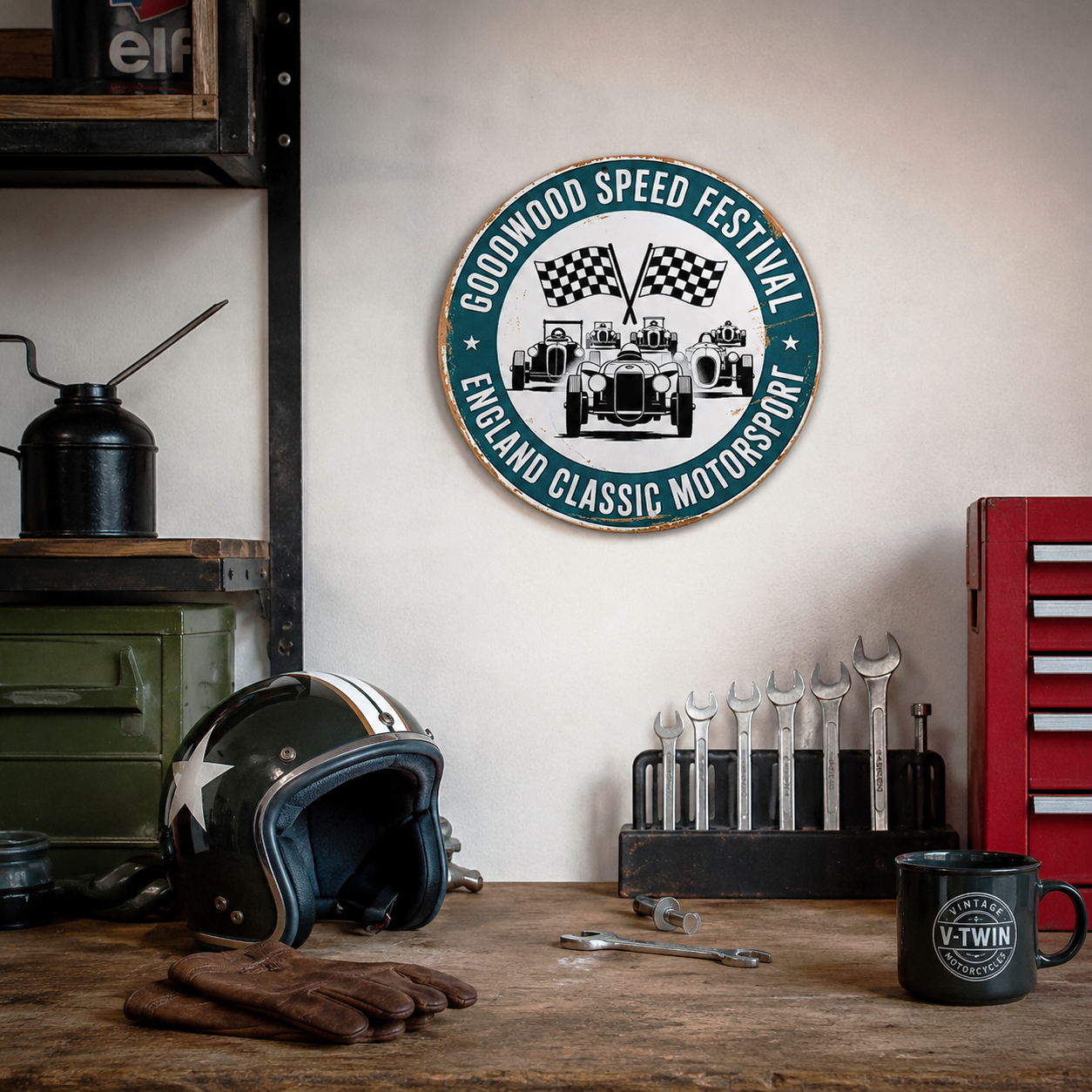 Placa Metálica Vintage Goodwood Speed Festival