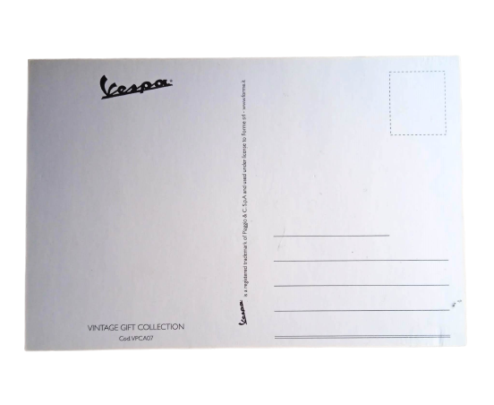 VESPA-Postkarte im Rahmen