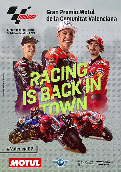 MOTOGP ORIGINAL POSTER Valencia 2022