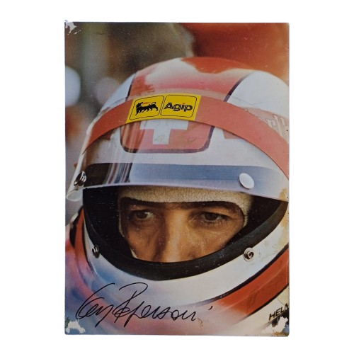 Postal publicidad AGIP 1976 Clay Regazzoni en marco