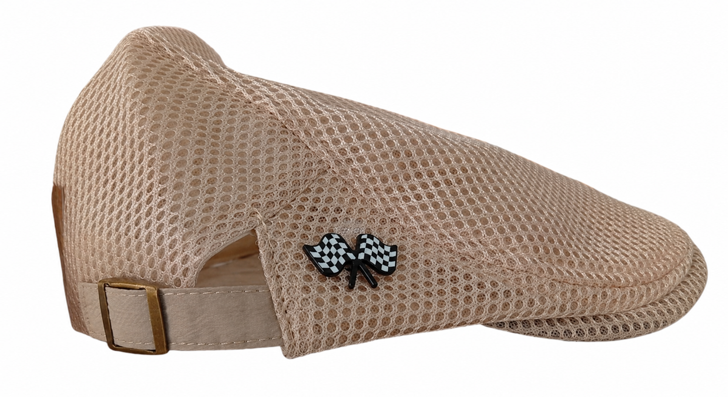 Gorra Plana Old Racing Mod. Jackie#1 Beige