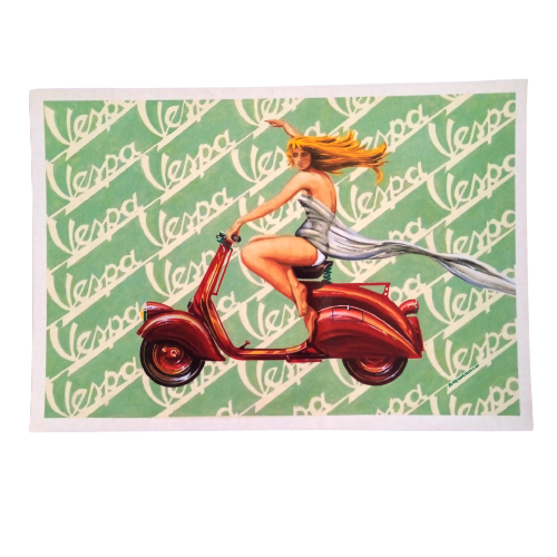 Postal VESPA en marco