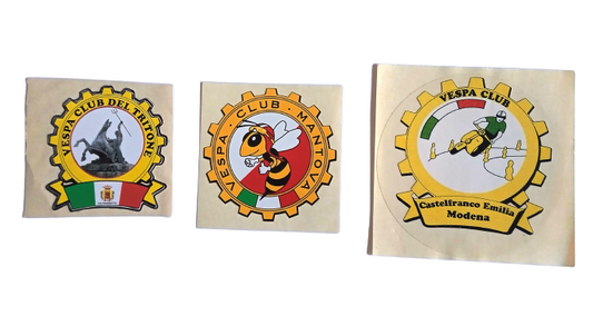 Set 3 stickers Vespa Club