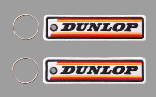 🏁 Llavero Bordado Dunlop Vintage