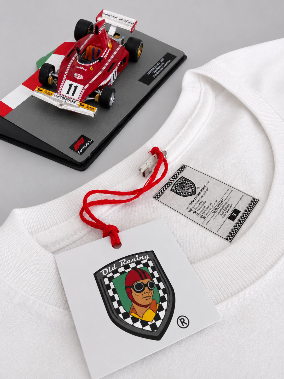 T-shirt Old Racing Mod. Logo white