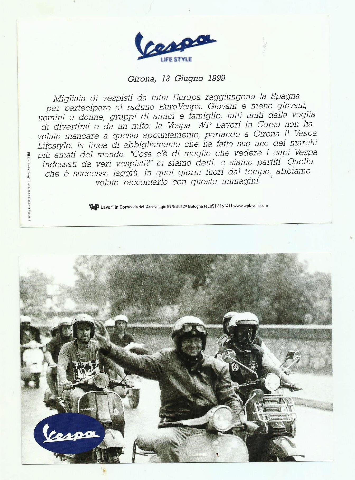 Set 17 postales Vespa WP Store (Eurovespa Girona 1999)