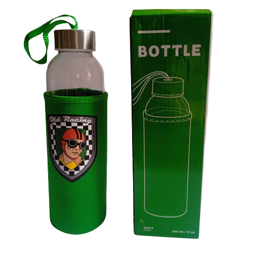 Botella con funda