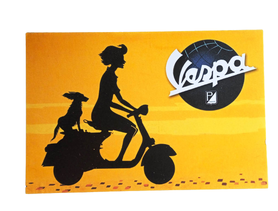 Postal VESPA en marco