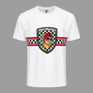 T-shirt Old Racing Mod. Logo white